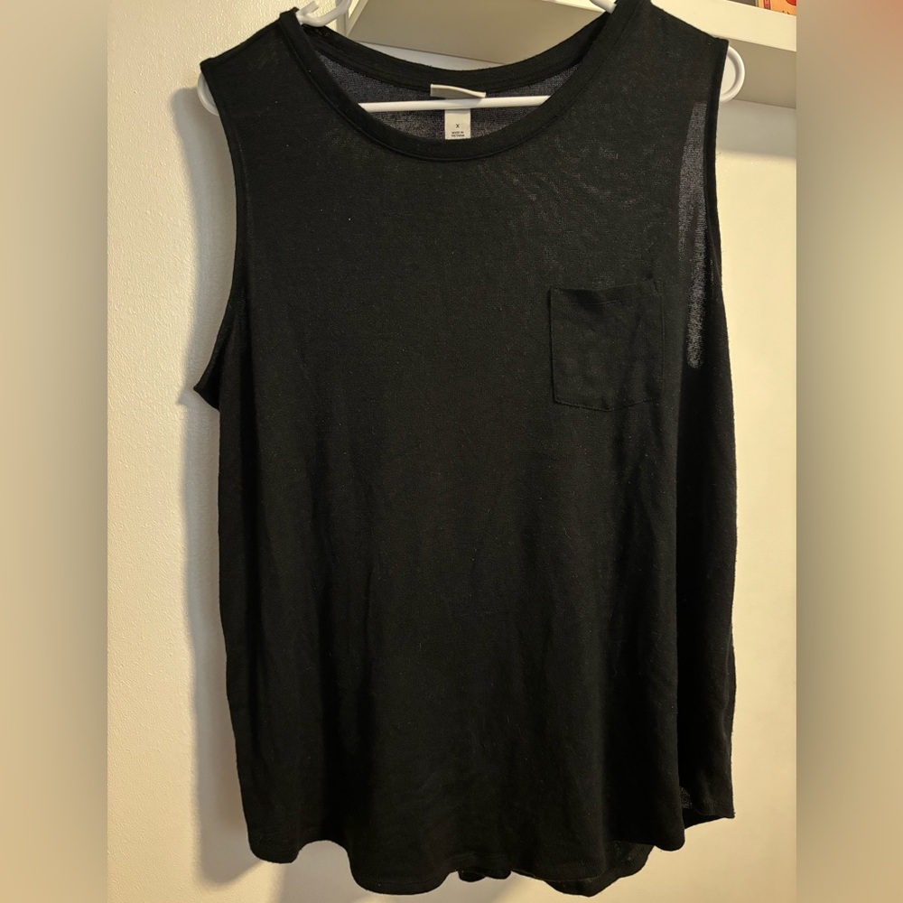 Black tank top